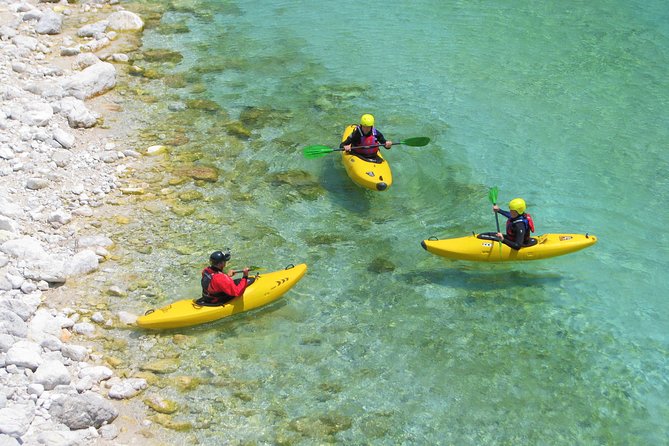 1 day KAYAK COURSE on Soča river, for beginners - Starting in Bovec at Rupa 14a