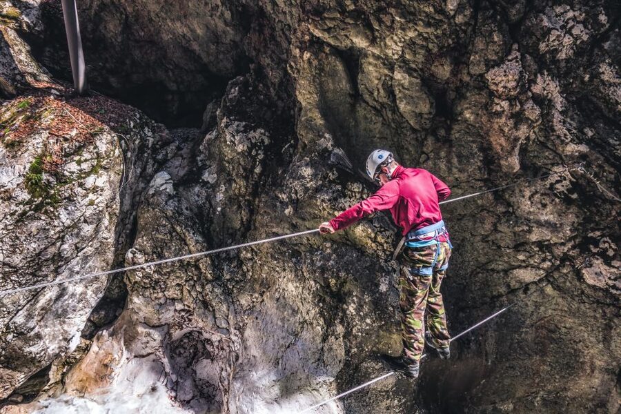 Bled: Fairytale Via Ferrata Route - A waterfall, canyon, and river below