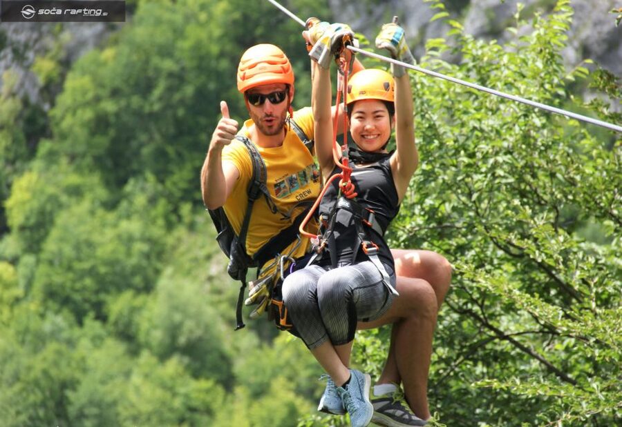 Bovec: Canyon Učja — The Longest Zipline Park in Europe - The short ride into Učja Canyon