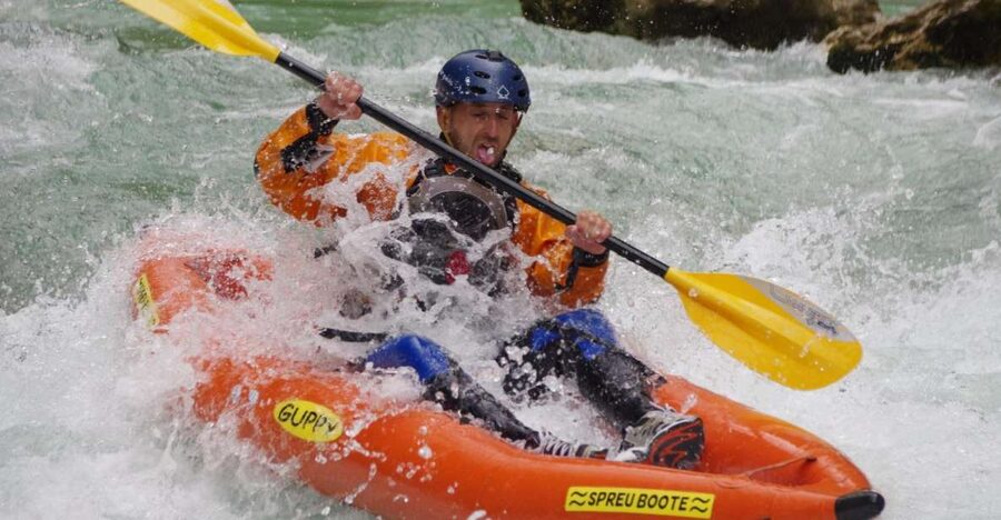 Bovec: Half-Day Kayaking Trip Down the Soča - Rock stops and swimming an easy rapid