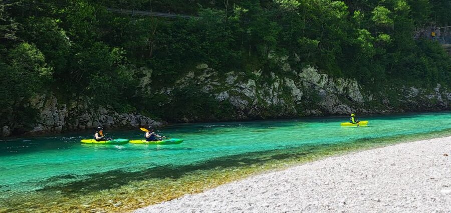 Bovec: Iconic Sit-on-Top Kayak Tour on Soča River +FREEphoto - Swimming in 10°C water