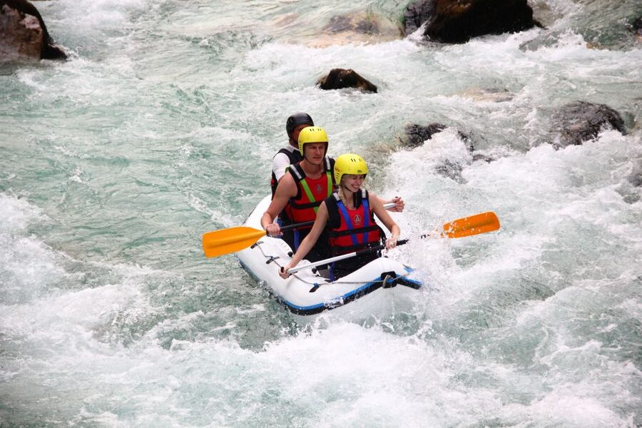 Bovec: Soča River Private Rafting Experience for Couples - The safety briefing before the first rapid