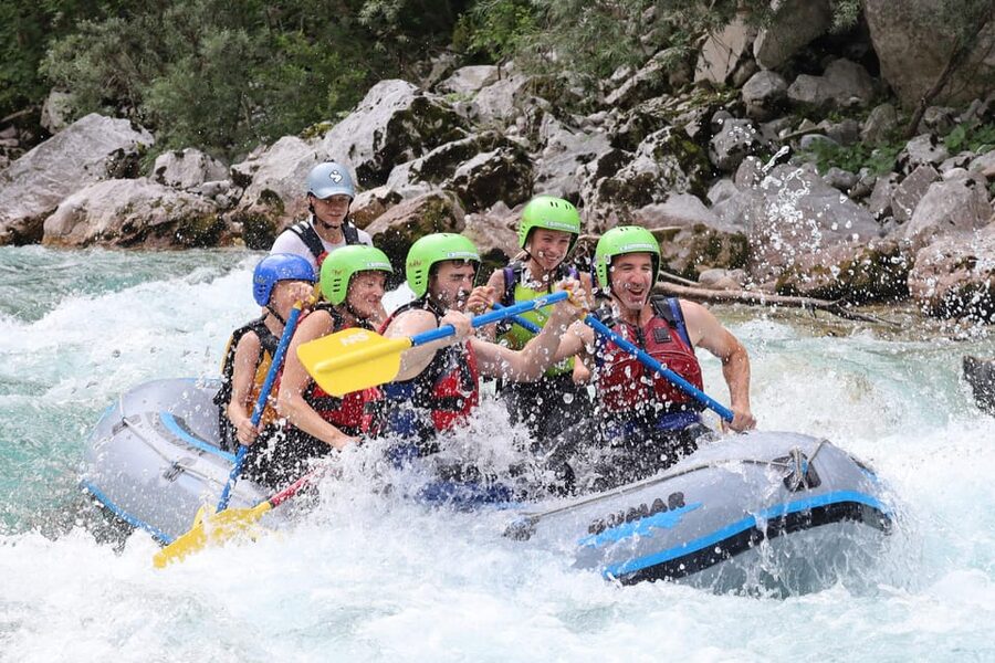 Bovec: Soča River Rafting Adventure with Photos and Drink - The eight-minute ride toward Boka Waterfall