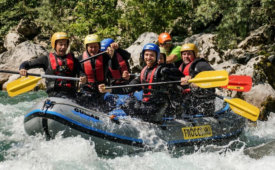 Bovec: Soča River Rafting Adventure with Photos and Drink - Five minutes of swimming and a photo stop
