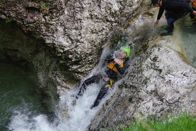 Canyoning in Susec Canyon - Slides, jumps, and waterfall descents