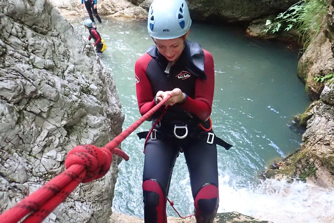 CANYONING in Susec from Bovec, Families welcome, photo service - Family suitability and guide support