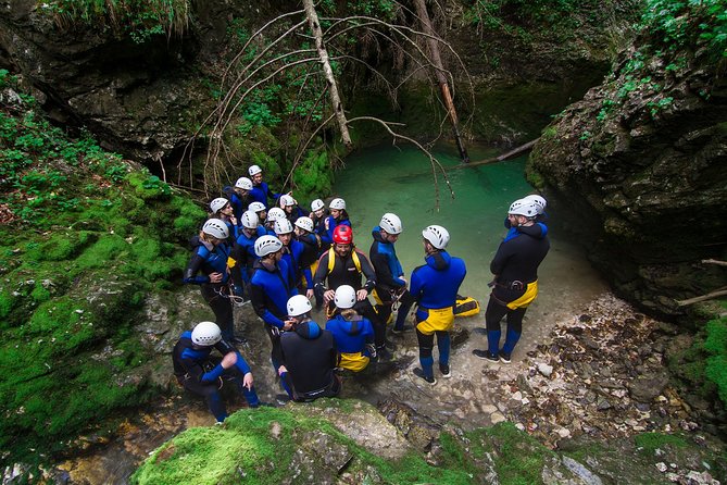 Canyoning Lake Bled Slovenia - Free Photos and Videos - Getting suited up for the canyon