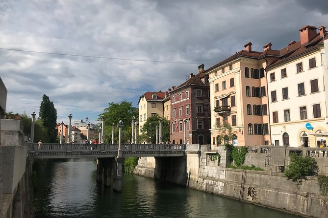 City Tour of Ljubljana - Butcher’s Bridge adds a lighter stop by the river