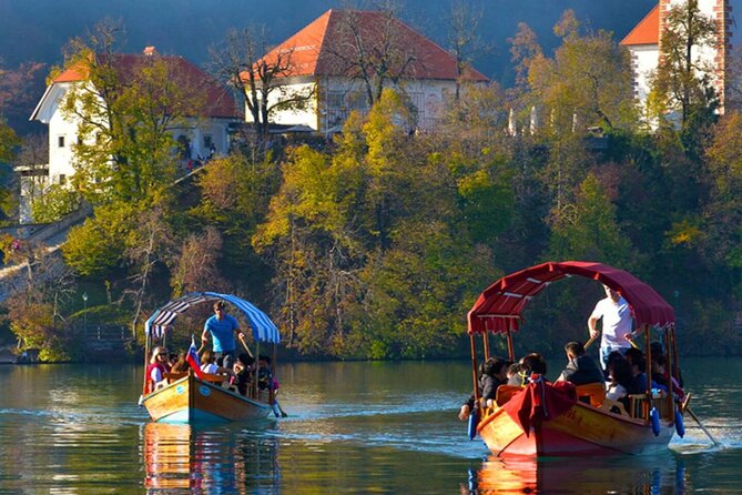 Enjoy the boat ride on Lake Bled and Castle - Arriving at Bled Castle above the lake