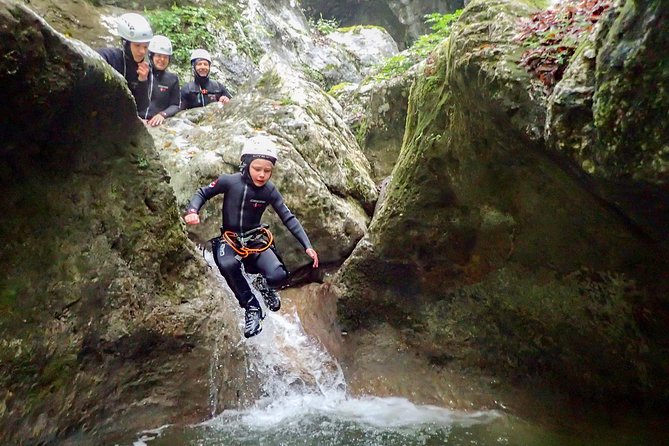 Family Canyoning near Lake Bled - Getting fitted, checked, and ready