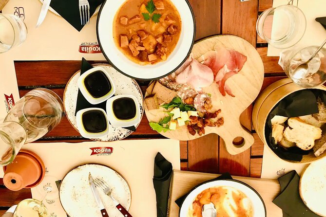Food and Wine Tasting with a Sommelier - Cheese, Meat, and a Bowl of Traditional Soup