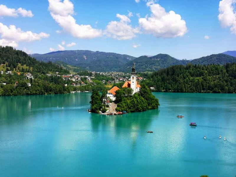 From Ljubljana: Lake Bled, Postojna Cave and Predjama Castle - Three hours around Lake Bled