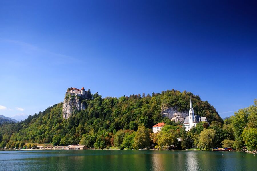 From Porec: Alpine Jewel Lake Bled - First views of the glacial lake