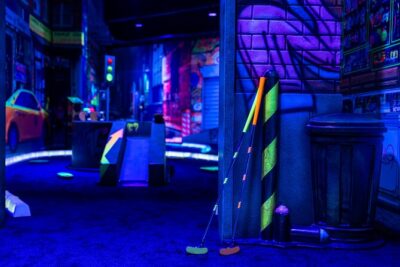 Glow In The Dark Mini Golf Course in Maribor