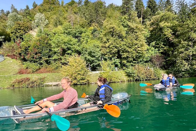 Guided Clear Kayak Tour in Bled - Daytime kayaking: clear views and fish below