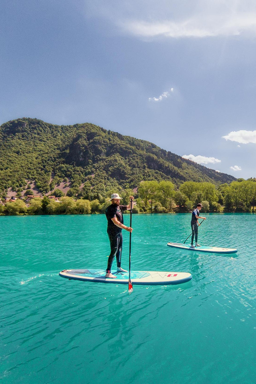 Half Day Stand-up Paddle Boarding on the Soča River - A beach break with cookies and apples