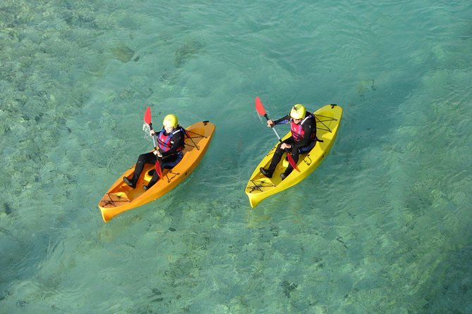 Kayak Trip On Soca River - Getting comfortable in a sit-on-top kayak