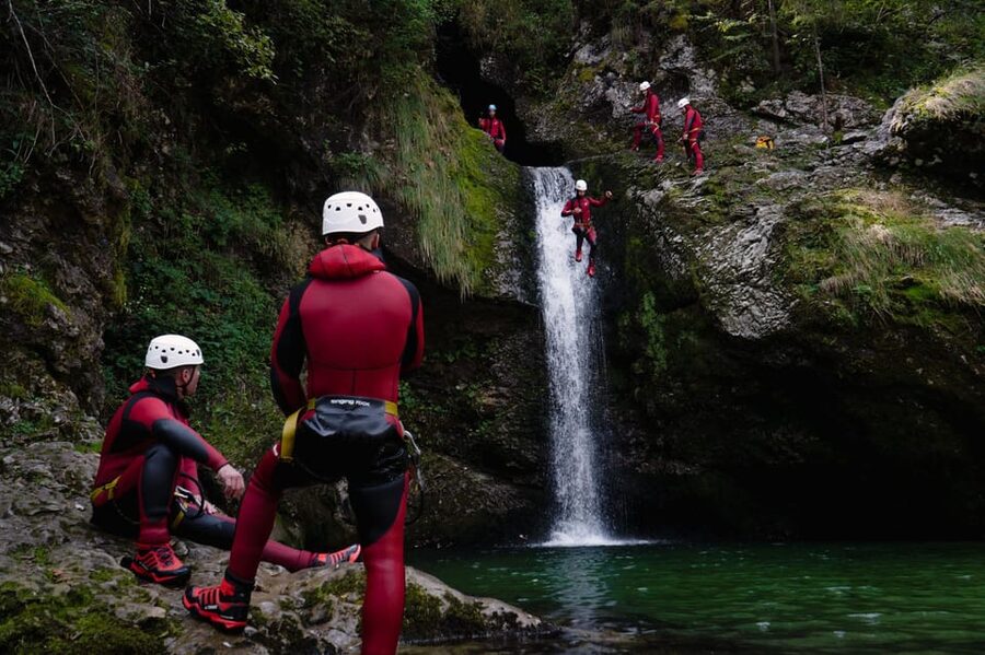 Lake Bled: Canyoning Adventure with Free Footage - Waterfall jumps and natural rock slides