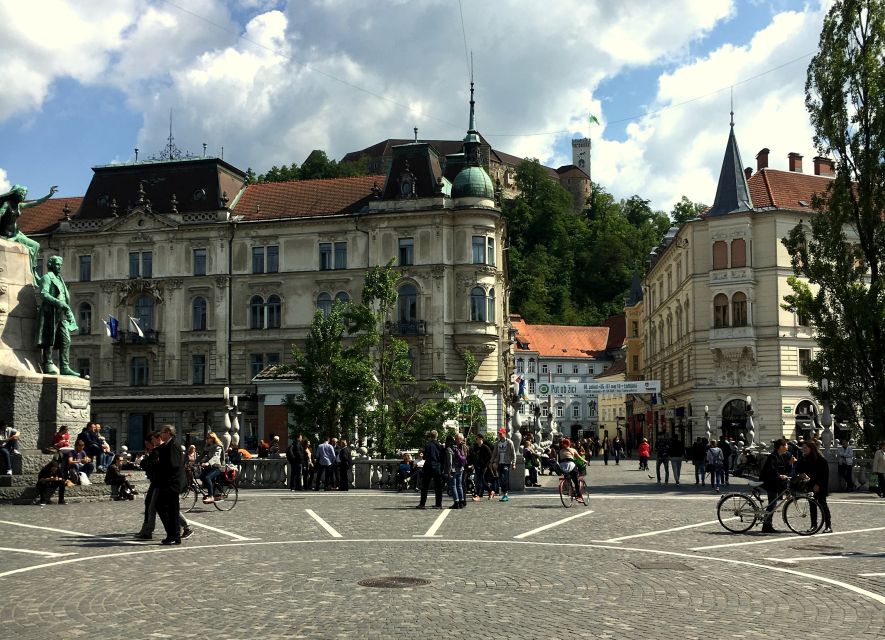 Ljubljana and Ljubljana Castle Sightseeing Tour - Crossing the Ljubljanica at Cobblers’ Bridge