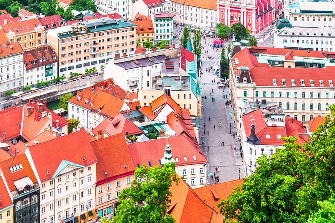 Ljubljana Scavenger Hunt and Highlights Self Guided Audio Tour - Prešeren Square is the visual high point