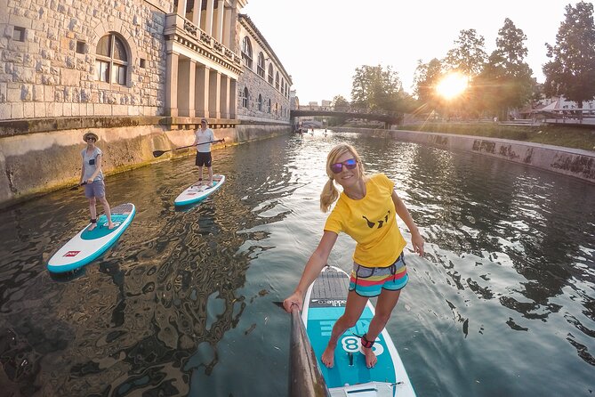 Ljubljana Stand-Up Paddle Boarding Lesson and Tour - Paddling toward Triple Bridge