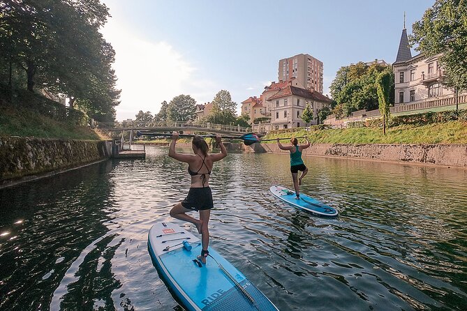 Ljubljana Stand-Up Paddle Boarding Lesson and Tour - Ljubljana Castle from below
