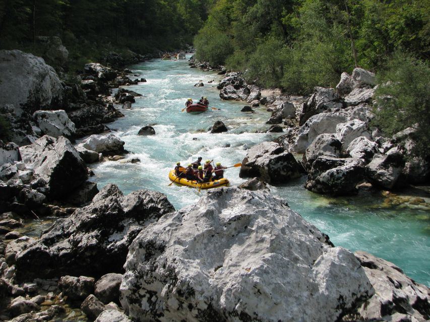 Slovenia: Half-Day Rafting Tour on Soča River with Photos - One and a half hours of rafting, swimming, and rock jumps