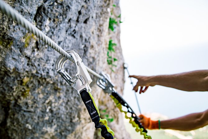 Via Ferrata Slovenia - Getting fitted with the right safety gear