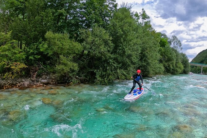 Whitewater Paddle Boarding on Soca River - Running the small rapids