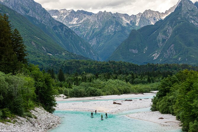 Whitewater Paddle Boarding on Soca River - From Bovec’s center to the riverbank