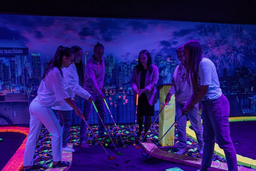 Woop! Glow golf: Ljubljana Btc City - Asia brings another change of scene
